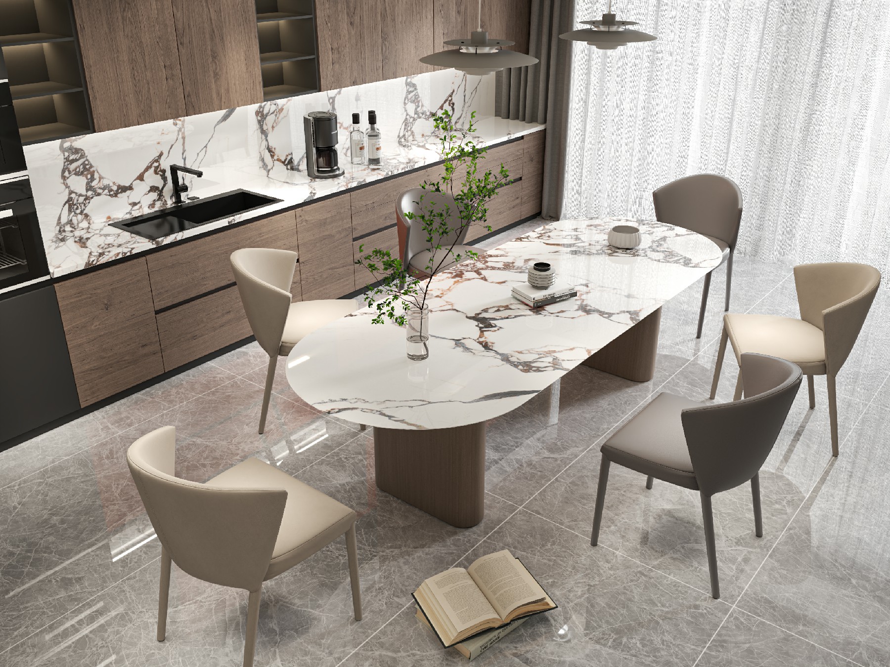 15S126507C-經(jīng)典寶格麗-1面混鋪_波_餐桌櫥柜