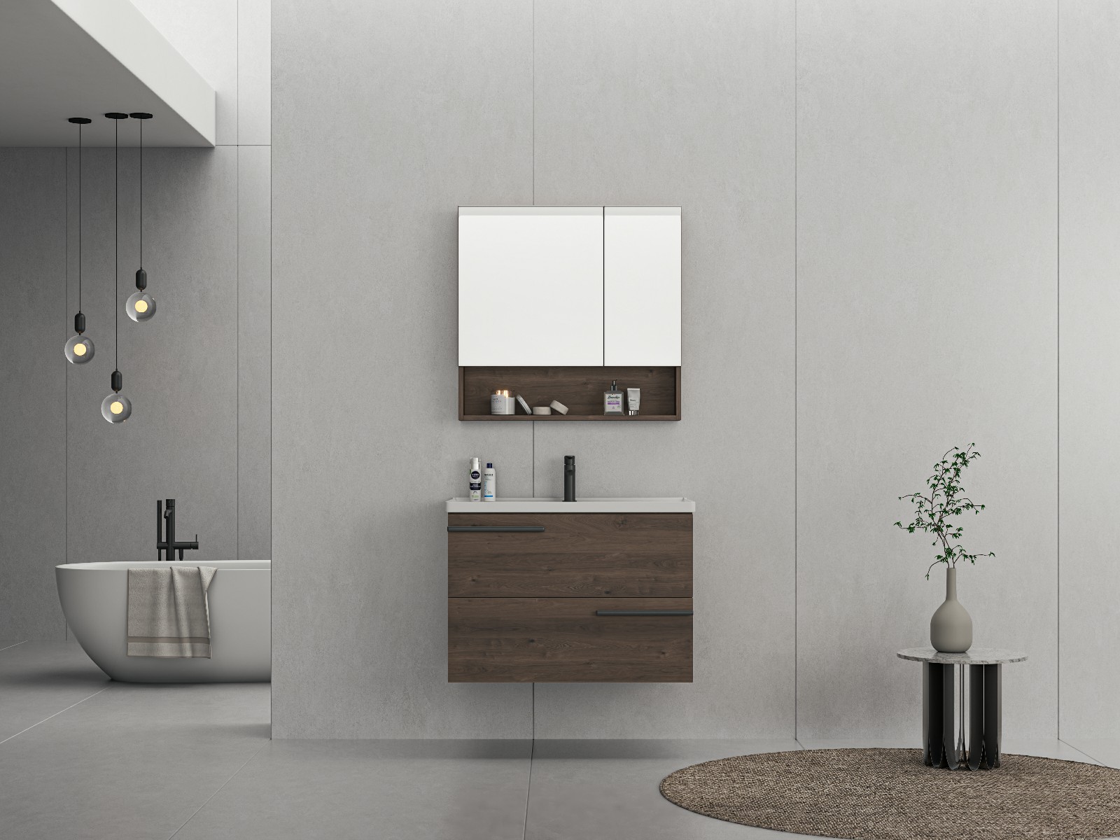 9P926235A-奶茶白-4面混鋪__衛(wèi)生間護(hù)墻板_波