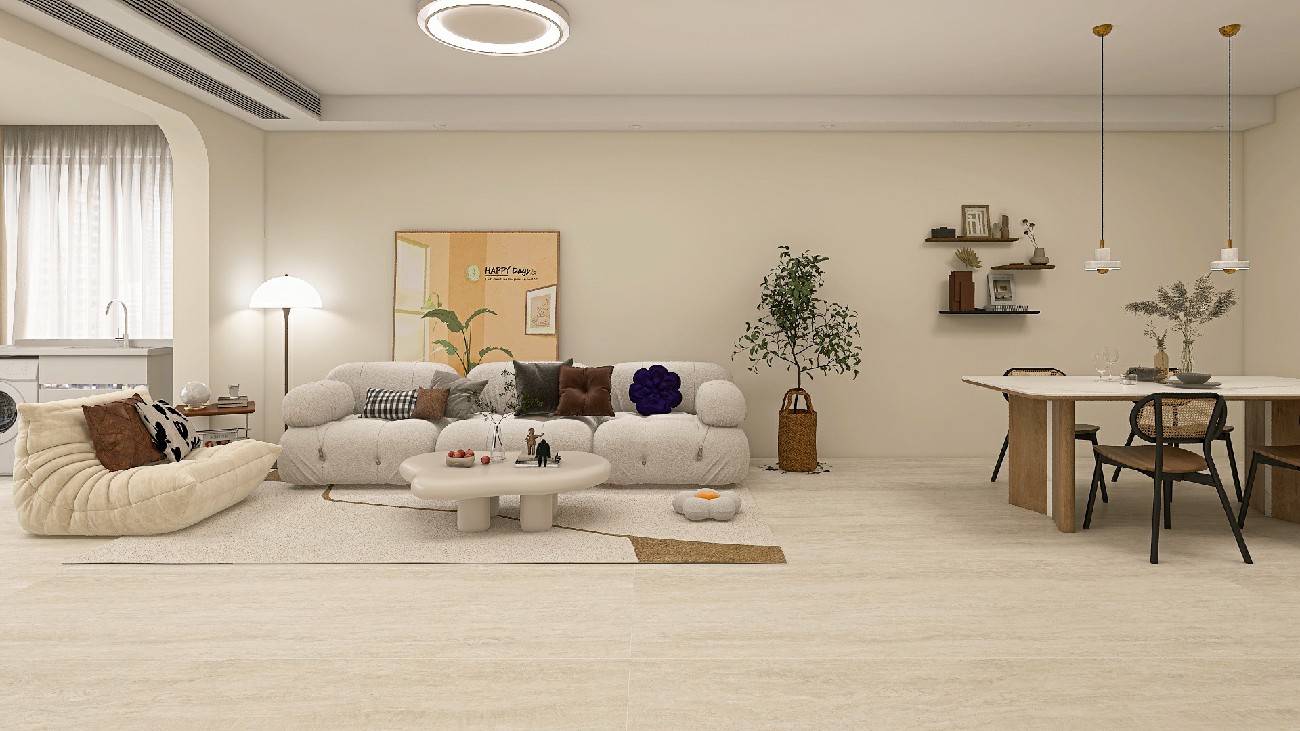 9M826708A-羅馬洞石-米黃-2面混鋪-1