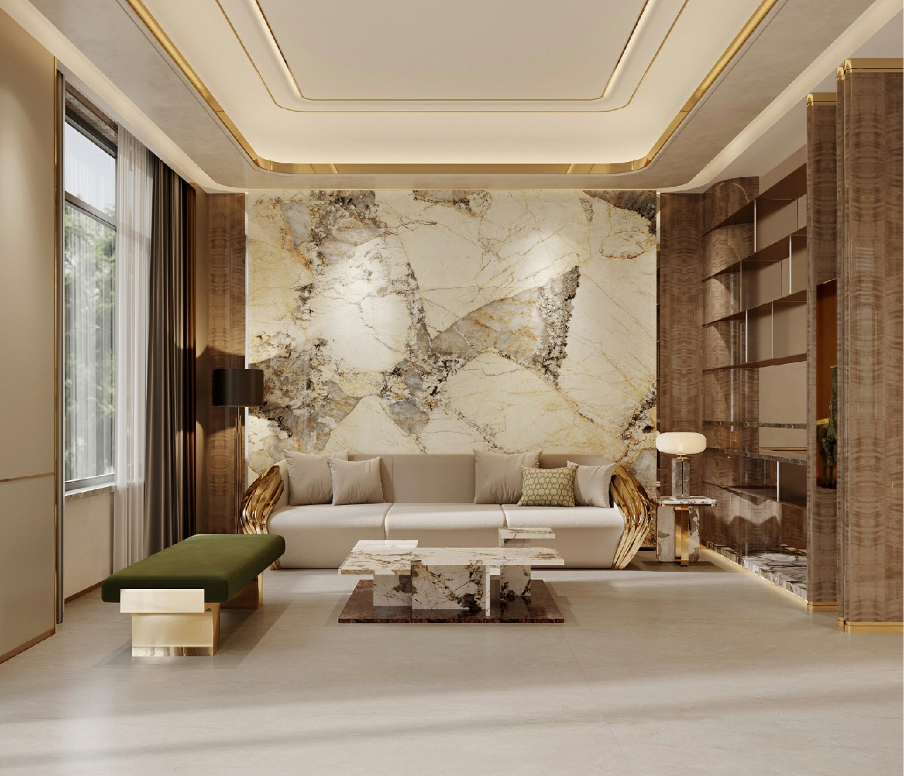 9Y1227LT330A-1-2-3黃金潘多拉-3面左右無限連紋1