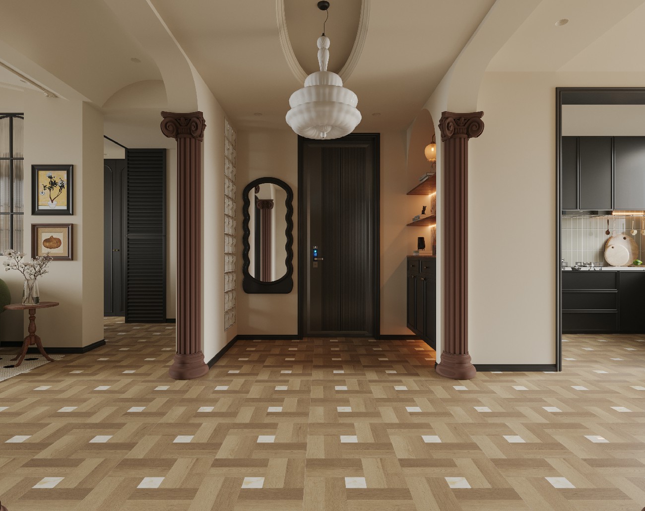 178C-H-木與石拼花4-1面混鋪-波