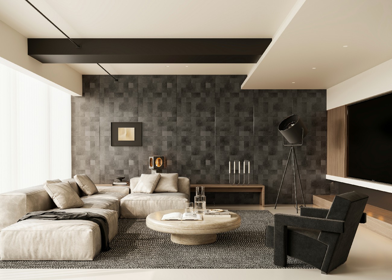 170C橡木年輪-深灰色-1面混鋪-Lukas