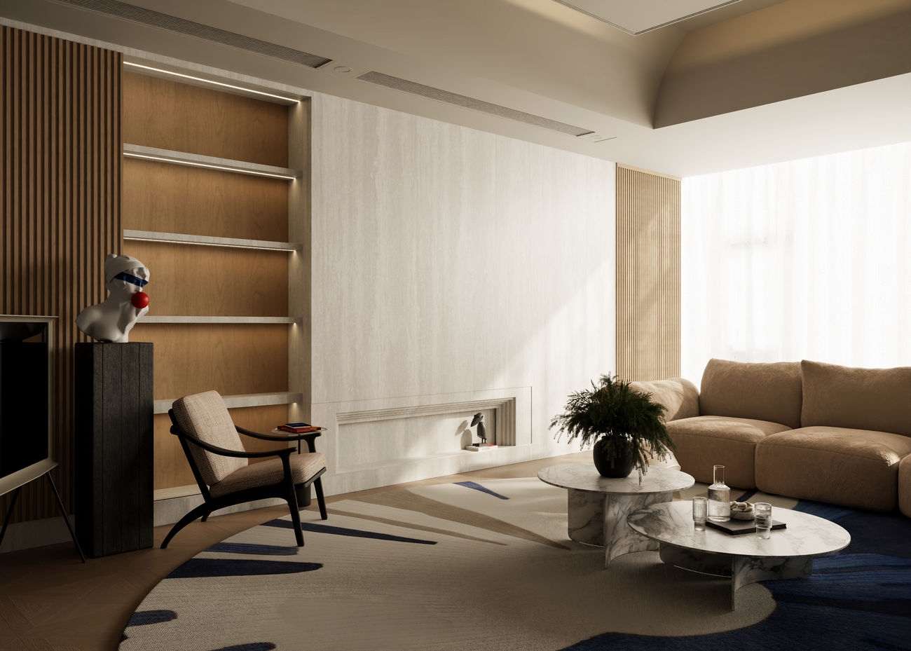 9GSM927-650新羅馬洞石-米白-4面混鋪-雙鏡頭-LUKAS