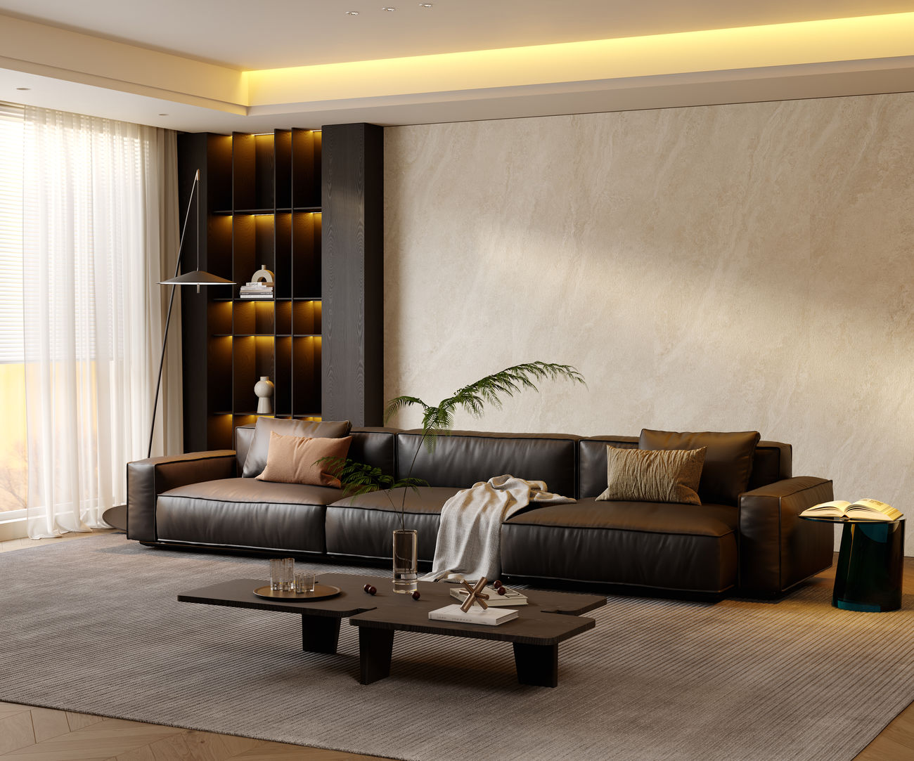 9GSM927-655-瓦倫洞石-米黃-4面混鋪-波