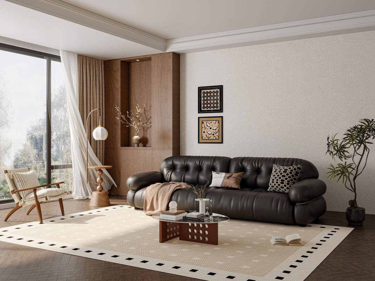 9GSM927-665極品萊姆石-米白-4面混鋪-波